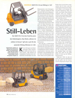 Gabelstapler Still R 70-16 in 1-87 von Wiking....ein Modellbericht #9704f