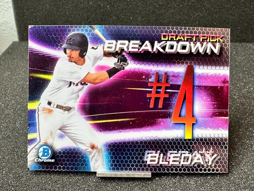 J.J. Bleday #BSB-JJB 2019 Bowman Draft Chrome Pick Breakdown card
