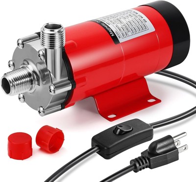 Wort Pump With Switch Brewing Pump Stainless Steel Magnetic Beer Pump for Wort