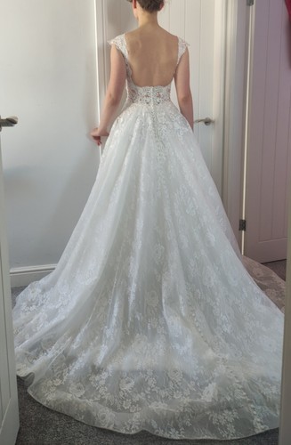 Martin Thornburg for Mon Cheri 218219 Sofia Open Back Bridal Wedding Dress |UK10 - Picture 3 of 18