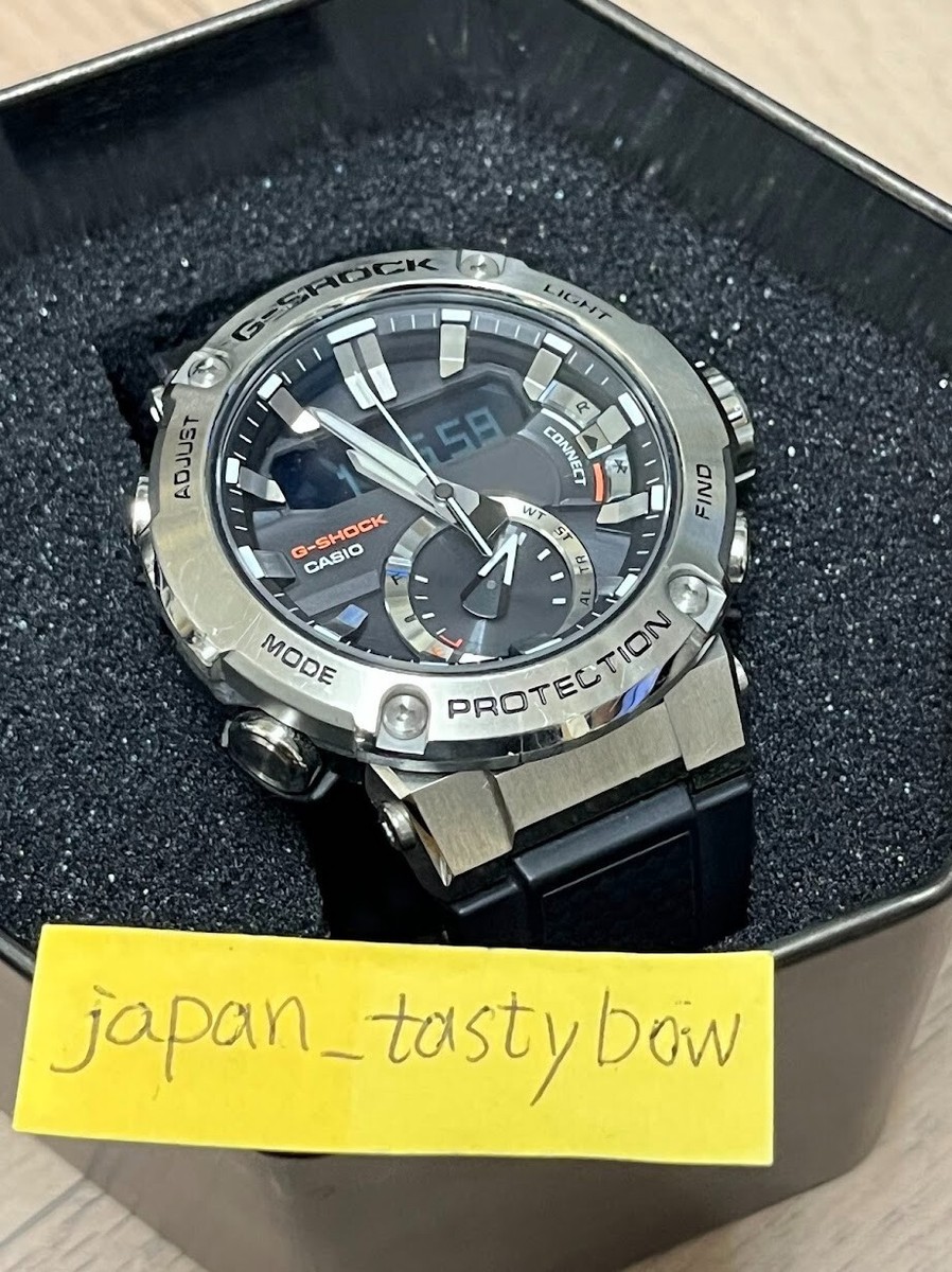CASIO GST-B200-1ADR G-SHOCK Analog Digital Mens Silver Black Japan