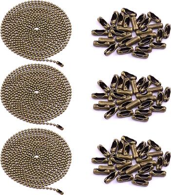 3 Stck. Bronze 120 Metall Deckenventilator Zugkette Verlängerung mit 90 Stck. passendem Kit,