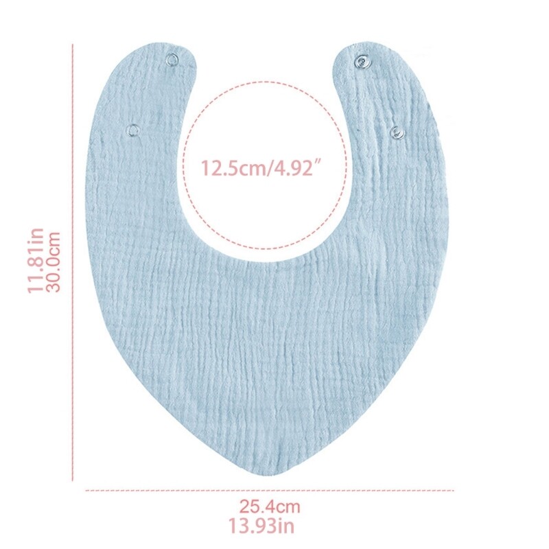 Soft Baby Spit Up Cloth Adjustable Snap Closure Drool Bibs for Boy Girl