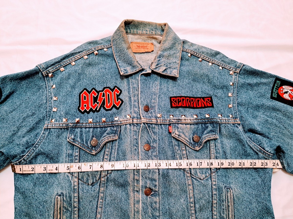Levis Scorpions Acdc Led Zeppelin Patched Studded Jacket
