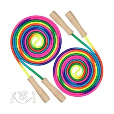 Double Dutch Jump Rope 16 ft 2 Pack, Adjustable Long Skipping Rope ... Fast Ship