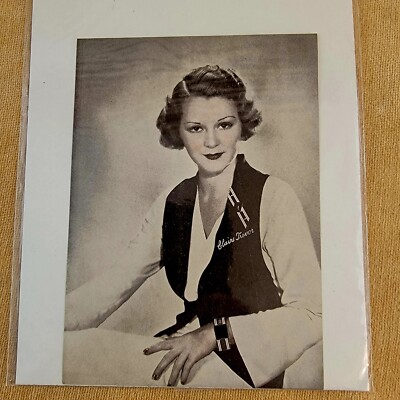 1930S,1940s CLAIRE TREVOR Headshot Movie Still Lithograph? Print Promo Photo