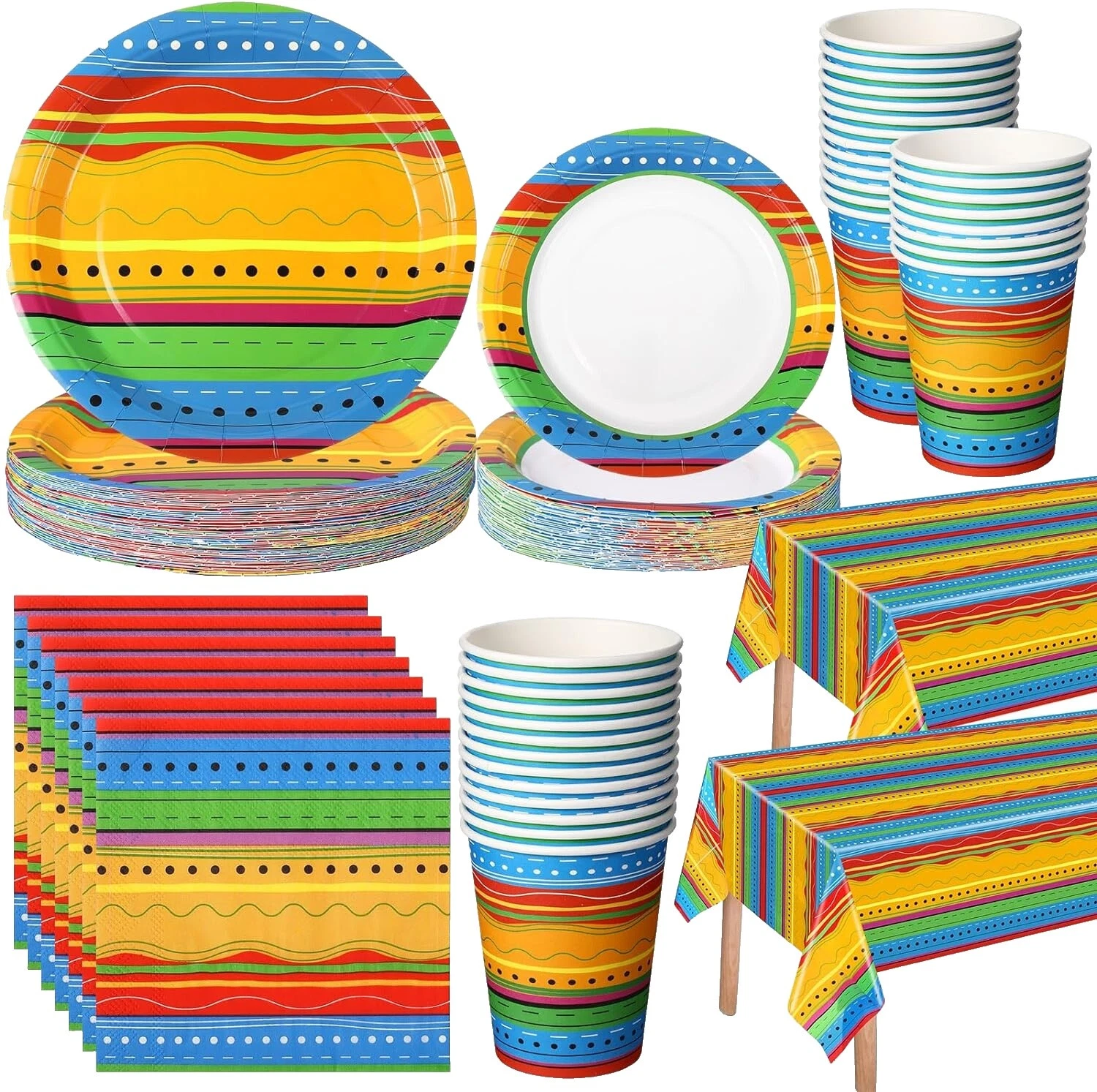 Fiesta De rayas Multicolor Vajilla & serveware