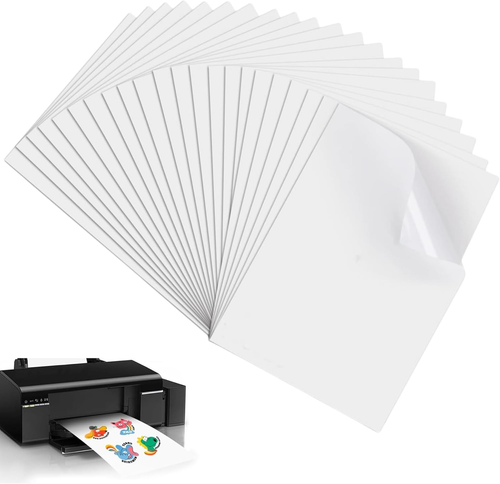 20 Blatt Sticker papier zum Bedrucken,A4 Inkjet-Vinyl-Aufkleber,Stickerpapier Zu