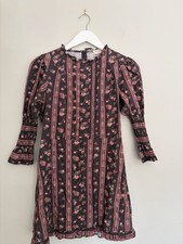 Urban Outfitters Floral Prairie Mini Dress Size M Boho Cottagecore Smocked