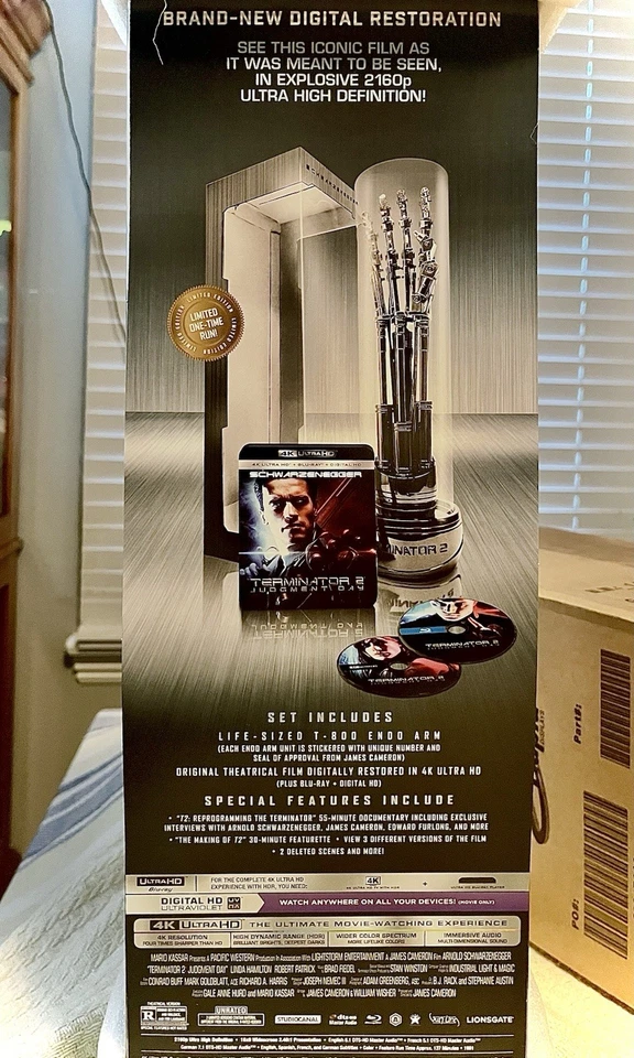 TERMINATOR 2 Judgment Day ENDO ARM Special Ed. 4K UHD+Blu-ray OOP RARE Brand NEW - Image 3 of 4