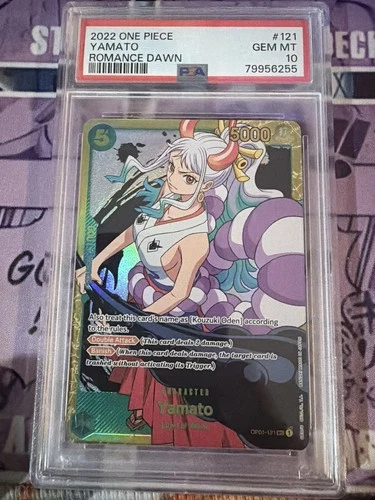 PSA 10 Yamato One Piece Romance Dawn SEC Holo OP01-121