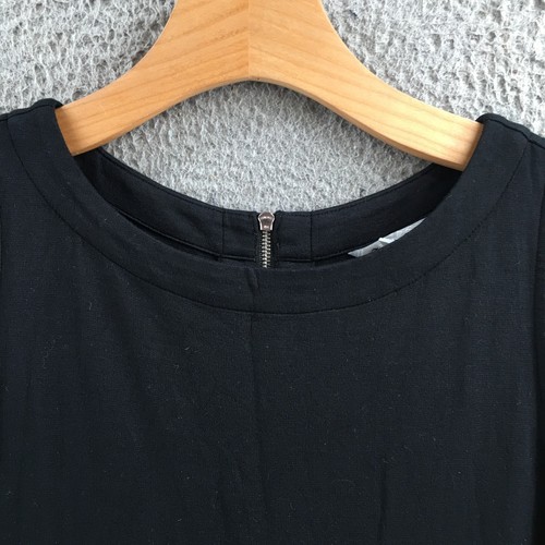 Tommy Bahama A-Line Dress Womens M Solid Black Sleeveless Zip Pullover Casual - Picture 3 of 13