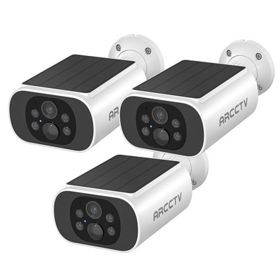 ARCCTV 4MP HD Solar Battery Powered Security Camera System Outdoor WiFi Wireless