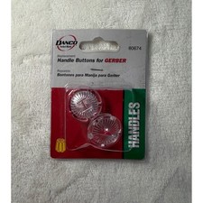 Danco 80674 Replacement Handle Buttons for Gerber Faucets Clear Hot Cold 2 Pack