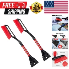 27" Snow Brush with Wider Ice Scraper 4.73" Width2 Pack, Snow Removal Car Bru...