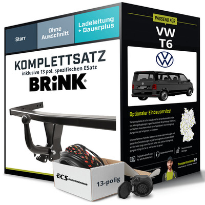 Für VW T6 Kasten,Bus Anhängerkupplung starr +eSatz 13pol 15- AHK