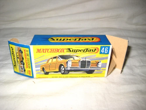 New ListingVG 1968 Matchbox #46 Mercedes 300 SE Superfast "B" Box Only