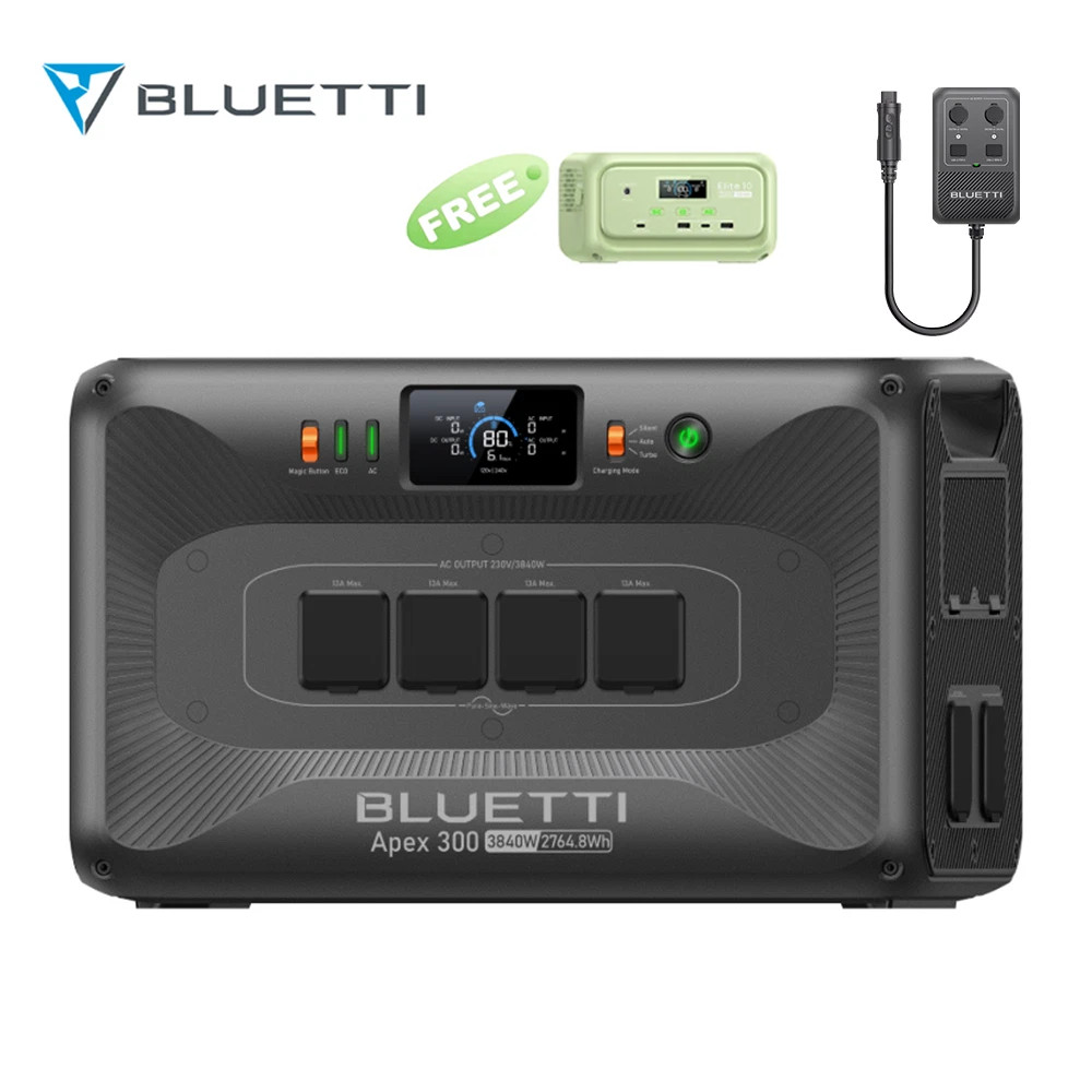 BLUETTI Apex 300 2764.8Wh Versatile Power Station with DC Power Hub D1 Road Trip