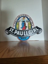 (VTG)  St. Pauli Girl Beer 3-D Plastic Bar Sign Game Room Man Cave Germany 