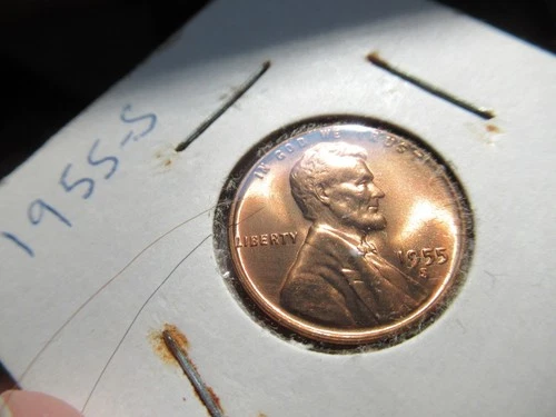 1955-S Lincoln Wheat Penny Cent BU Condition FREE SHIPPING
