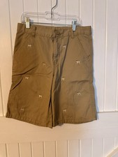 Gymboree Boys Dog Gone Handsome Allover Embroidered Dog Shorts Size 12 EUC