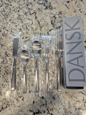 5 pcs Dansk ANVIL  Stainless Flatware Silverware Place Setting Japan