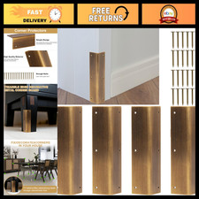 Vintage Metal Baseboard Corner Protectors - 4pcs Decorative Skirting Board Guard