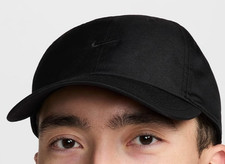 Nike Club Cap Unstructured Swoosh Strapback Black Unisex Sz S/M L/XL HF5045-010