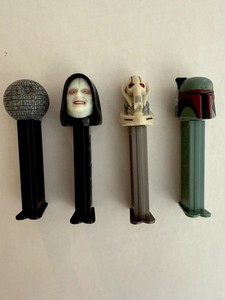 Retired Vintage 'Star Wars' Pez Candy Dispensers Lot 4 - RARE GLOW PALPATINE