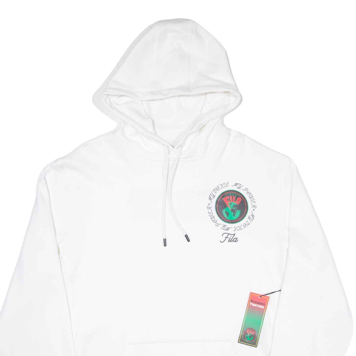 FILA My Power. Felpa bianca con cappuccio uomo My Voice XL