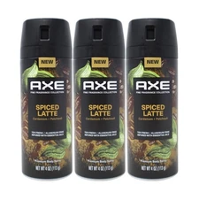 3-Pack AXE Fine Fragrance Body Spray, Spiced Latte w Cardamom & Patchouli, 4oz