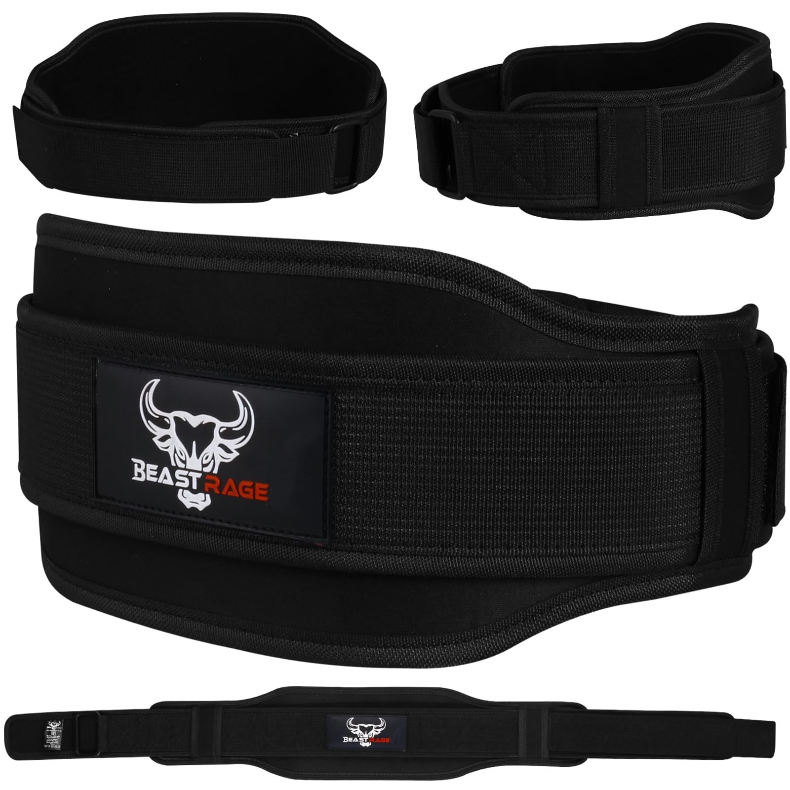 Weight Lifting Belt Double Strength 5.5 Padded Neoprene Back Gym Bodybuilding...