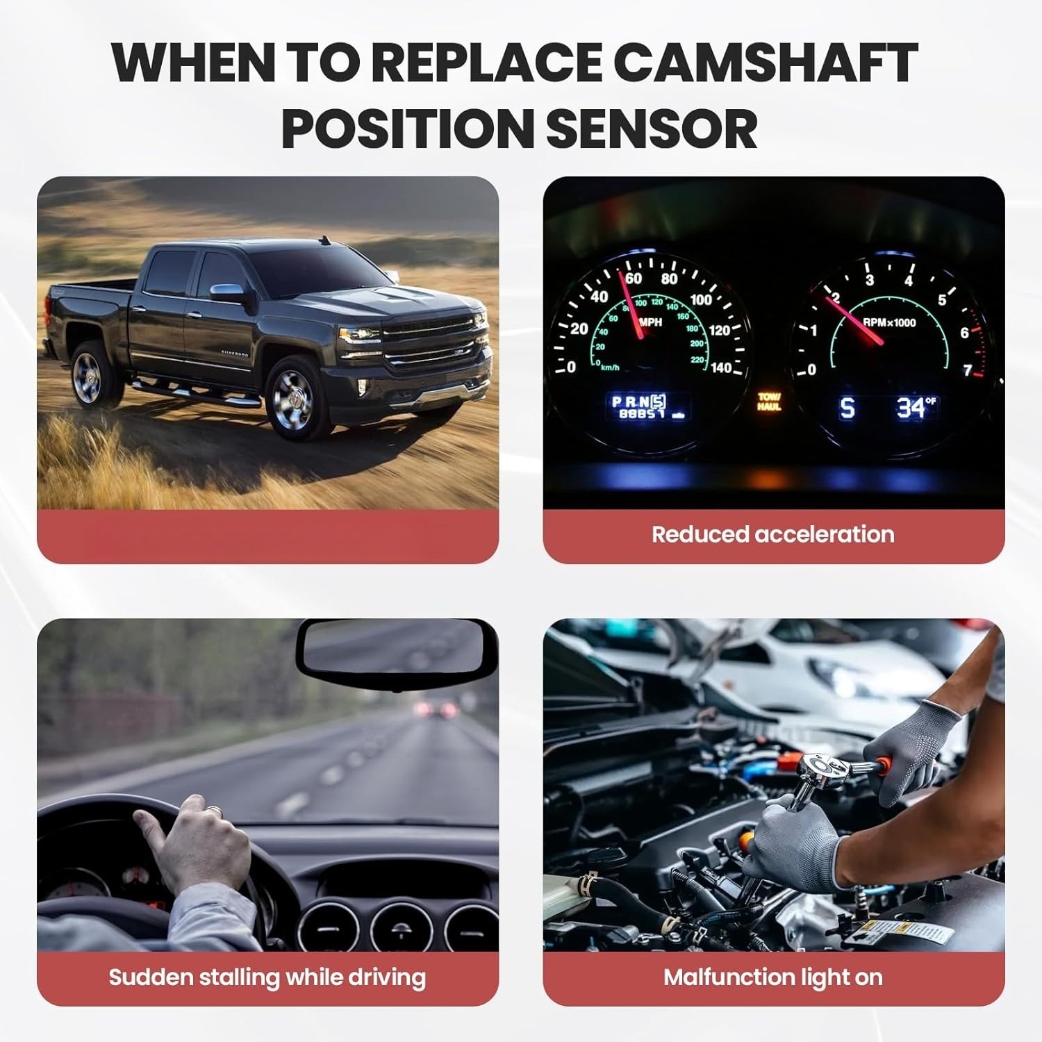 Camshaft Cam Position Sensor 12591720 For Chevrolet GMC Cadillac Saab Hummer New