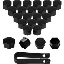 Radschraubenkappen 19mm - 20 Stück Schwarz, Ideal für Korrosionsschutz und Stil