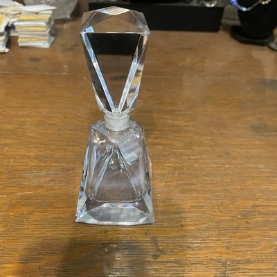 Vintage Perfume Bottle Clear Glass