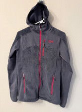 Mountain Hardwear women's M full zip hooded fleece jacket mid layer Polartec