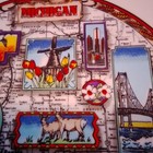 KWC Michigan Theme Ceramic Decorative Plate Round Glossy White Multicolor — photo 7