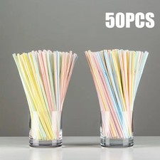 100-1000 Straws Flexible Plastic Bendy Colourful Drinking Straw Party Birthday