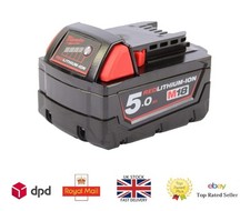 Milwaukee M18B5 18V 5.0Ah Li-Ion RedLithium Battery Genuine FAST DELIVERY UK
