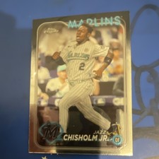 Topps Jazz Chisholm Jr. Miami Marlins 2024 Chrome #70 MLB Baseball Card