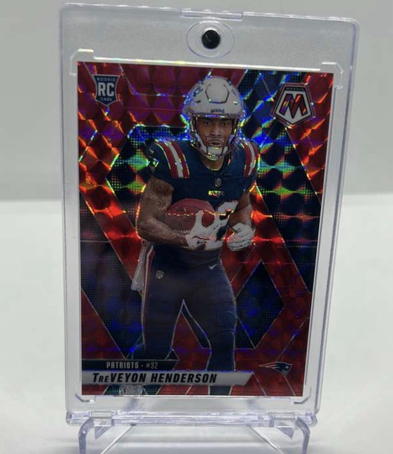 2025 Panini Mosaic - Rookies TreVeyon Henderson #325 Red Mosaic Prizm (RC)