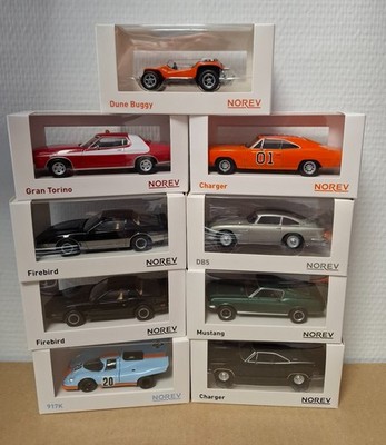 9 Film Car General Lee, Starsky & Hutch, Kitt, Fast and Furious 1/43