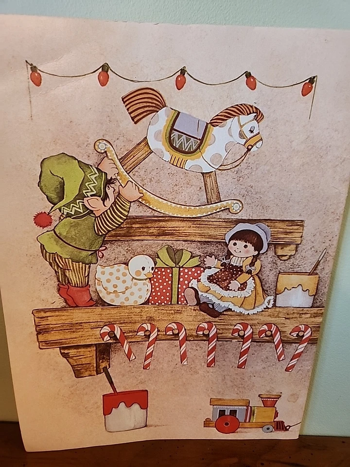 Vtg Santa's Big Surprise Coloring Book 1980 Whitman Christmas Unused Foto 2 de 4