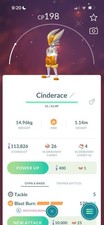 Pokemon GO Shiny Cinderace Elite Move: Blast Burn Pokemon Tr-de