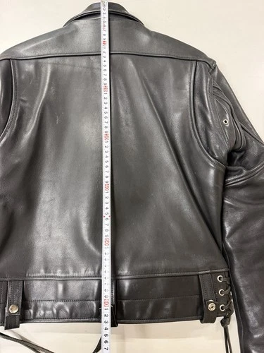 KADOYA  Leather Double Riders Motorcycle Jacket Black Made in Japan Size L image 6