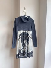 Vintage Y2K Graphic Print Tunic Dress S M Avant Garde Whimsygoth Custo Copine