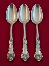 Lot Of 3 Charter Oak acorn 1847 Rogers 1906 Silverplate Teaspoons 6" NO Monogram