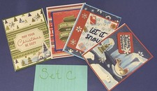 Handmade-Holiday-Greeting Cards-Set Of 4-Stampin  Up- See Description-Set C