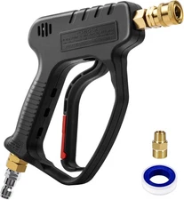 MEKOH Short Pressure Washer Gun, 5000PSI Stubby 5000psi, Black 