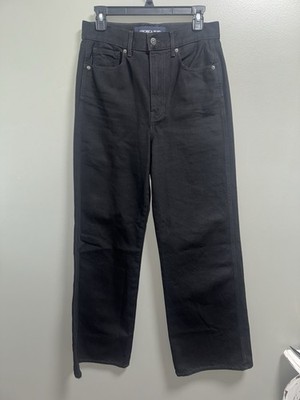 Veronica Beard Black Taylor Relaxed Wide Leg High Rise Jeans 29